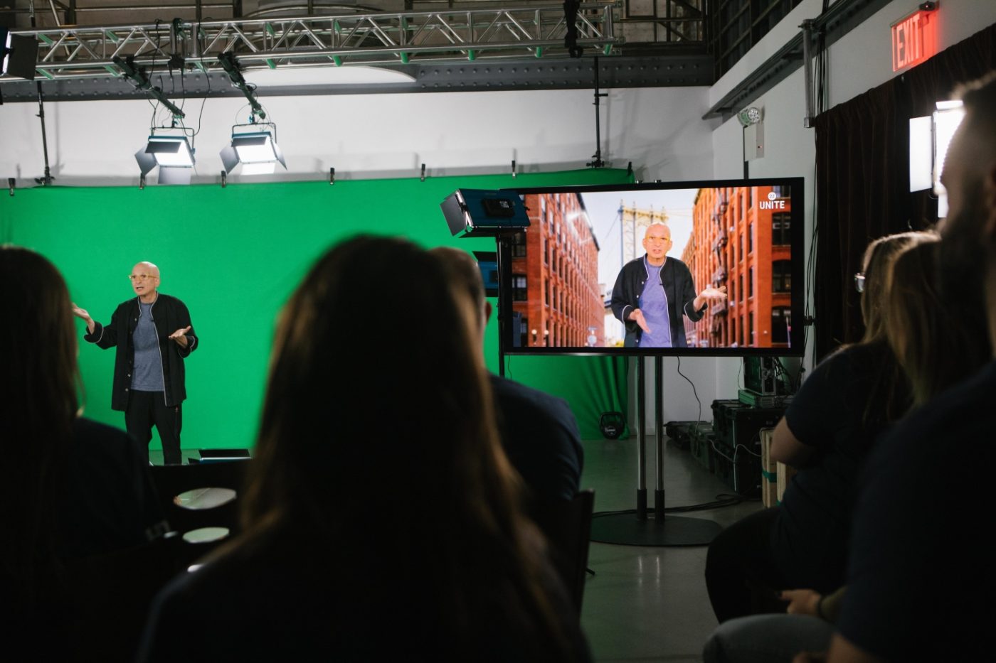man-green-screen-hybrid-event